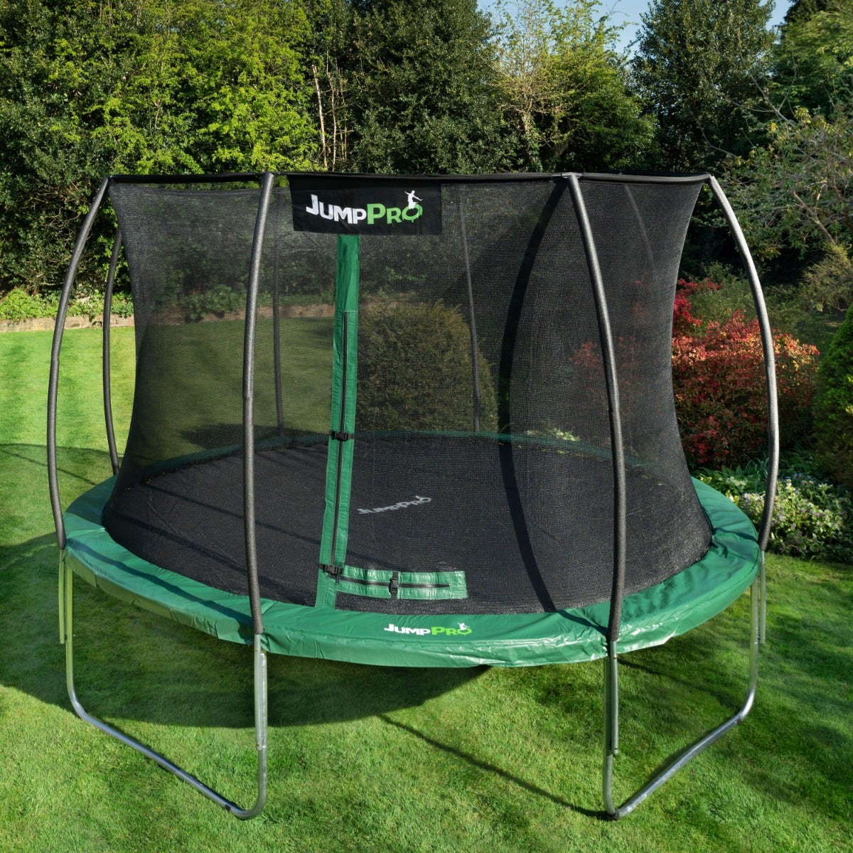 8ft JumpPRO™ Xcite Green Round Trampoline with Enclosure