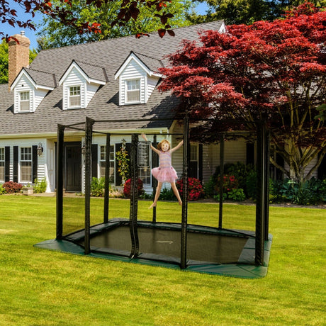 11ft x 8ft Akrobat Orbit Flat Rectangular Trampoline
