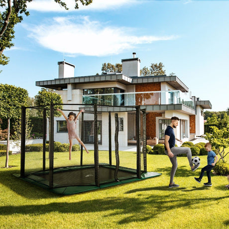 11ft x 8ft Akrobat Orbit Flat Rectangular Trampoline