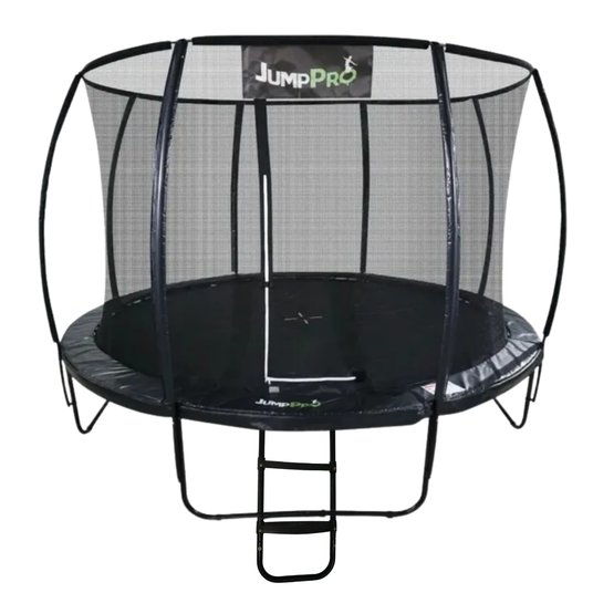 12ft JumpPRO™ Xcel Black Round Trampoline with Enclosure
