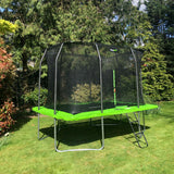 10ft x 7ft JumpPRO® Xplore Green Rectangular Trampoline with Enclosure