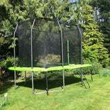 10ft x 7ft JumpPRO® Xplore Green Rectangular Trampoline with Enclosure