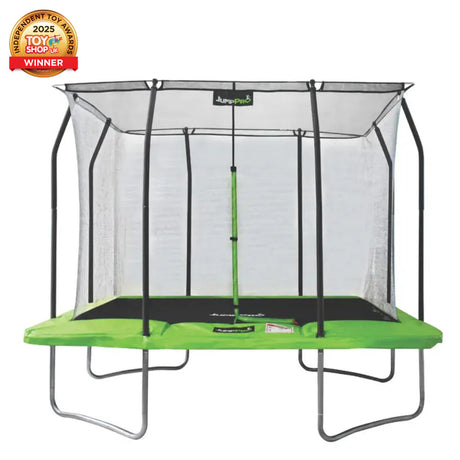 10ft x 7ft JumpPRO® Xplore Green Rectangular Trampoline with Enclosure