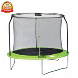 10ft JumpPRO™ Xplore Green Round Trampoline with Enclosure