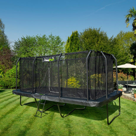 23ft x 10ft JumpPRO™ Xtra Giant Black Rectangular Trampoline - ** Plus 2 Free Trampoline Goals! **
